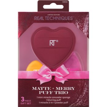 Real Techniques Matte + Merry Puff Trio set aplicatoare - imagine 2
